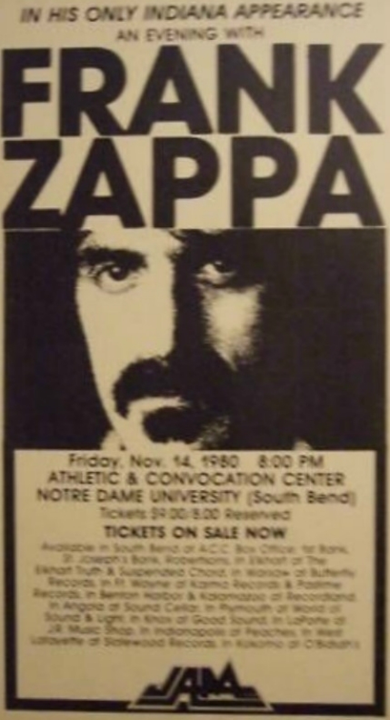 14/11/1980Athletic & Convention Center @ Notre Dame University, South Bend, IN